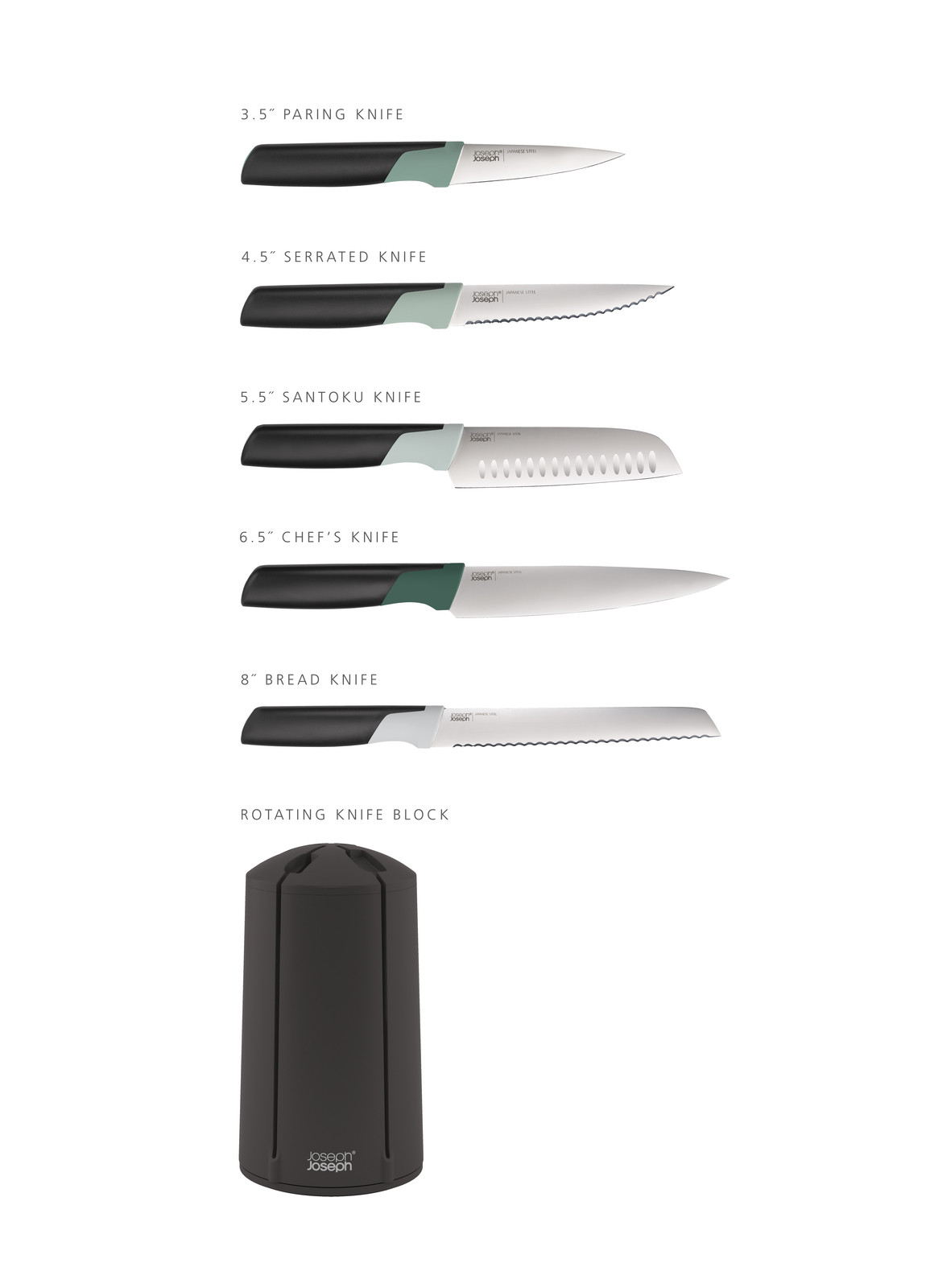 Набір ножів Elevate із блоком, 6 предметів (10541)
